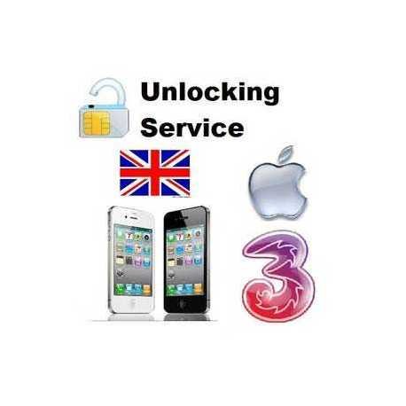 UK - 3 Three Hutchison iPhone 3G/3GS/4/4S/5C/5S 